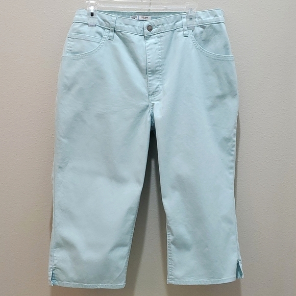 RIDERS by Lee Stretch Capris, Sz 18, Blue, Cotton/Spandex, NEW - Picture 2 of 11